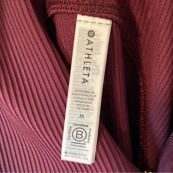 Athleta x Alicia Keys Maroon Red Goddess Bodysuit - Picture 11 of 15